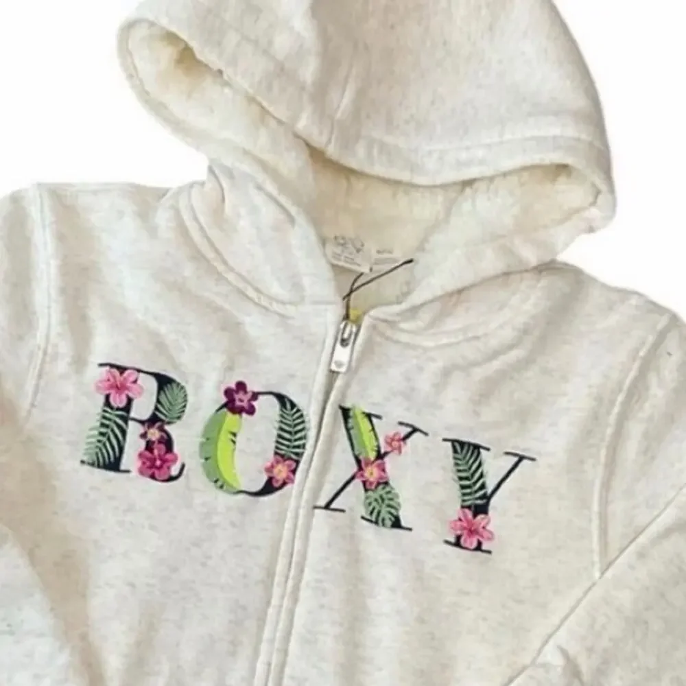 Roxy Girl’s Hoodie Sweatshirt Beige Size Small NWT